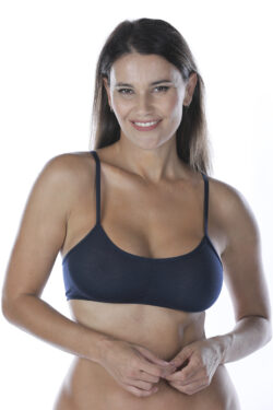 Top Corpetto elasticizzato in cotone e modal